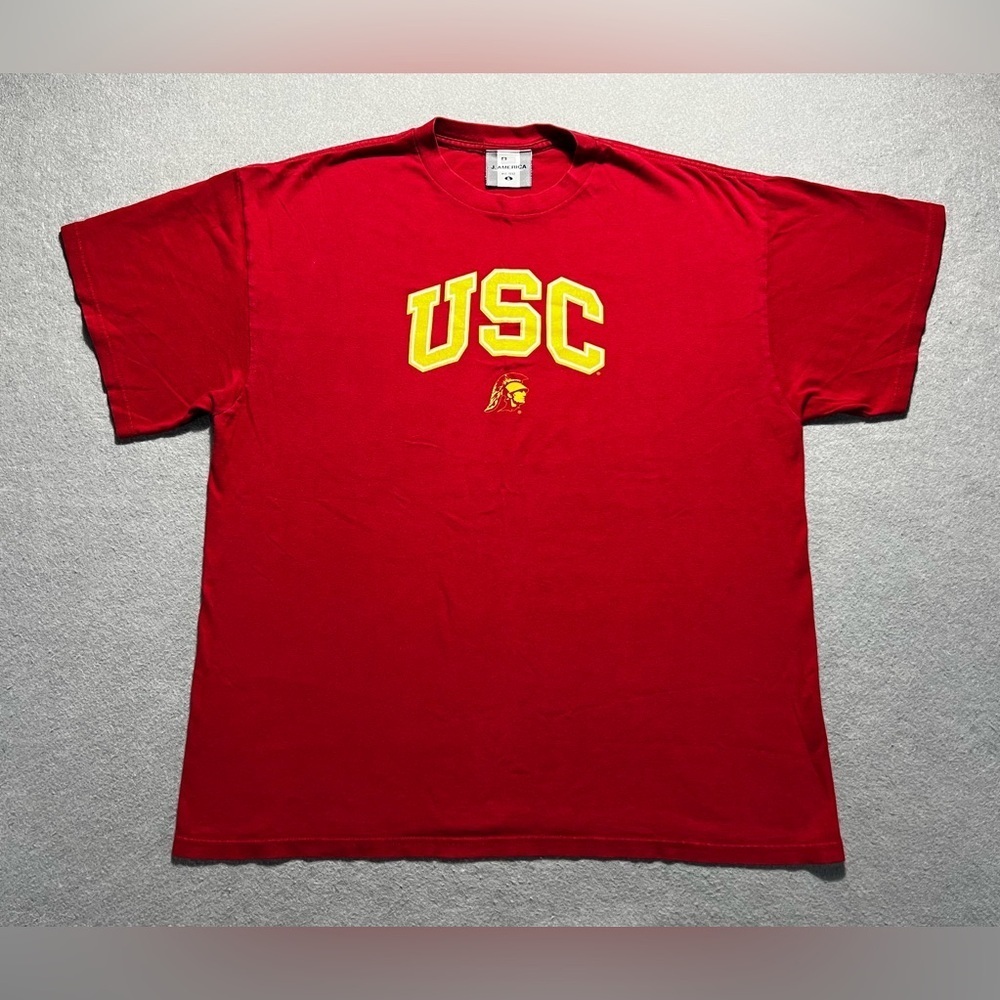 USC Trojans T-Shirt XL Red J. America NCAA College Y2K Logo Tee Cotton